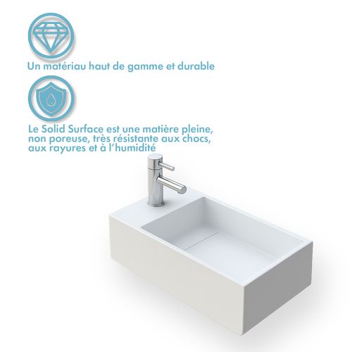 Manea G - Vasque Rectangulaire Suspendue