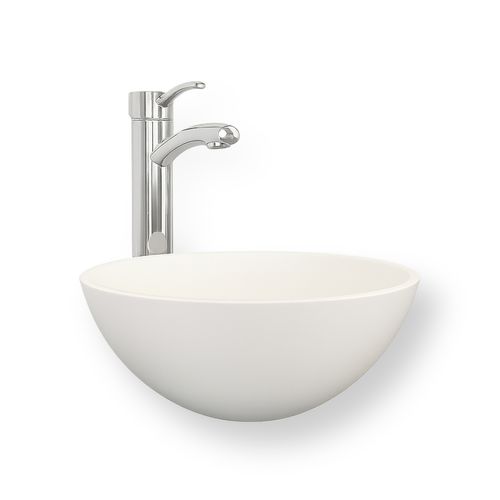 Boléa - Vasque à Poser Ronde 30 Cm En Solid Surface