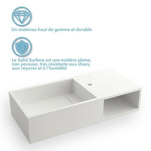 Ibiza - Meuble Vasque Rectangulaire Suspendue