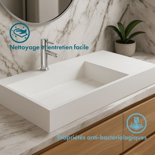 Fabiola G - Vasque Rectangulaire Suspendue