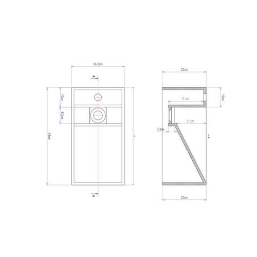 Lave-mains Suspendu En Solid Surface 50 Cm - Rhéa G