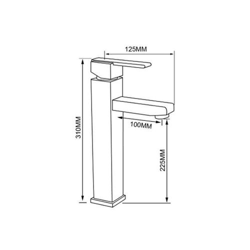 Mitigeur Haut Carat En Laiton Chromé Pour Vasque à Poser