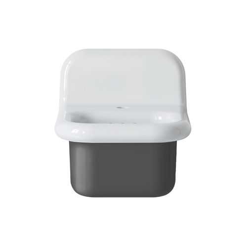 Lavabo Rétro En Céramique 35 Cm - True Colors Lite - Gris Foncé Brillant