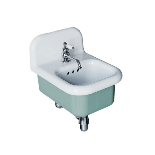 Lavabo Rétro En Céramique 35 Cm - True Colors Lite - Vert Eau 