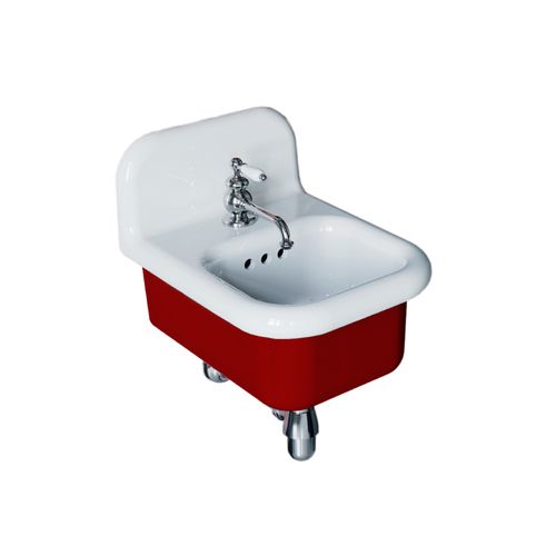 Lavabo Rétro En Céramique 35 Cm - True Colors Lite - Rouge