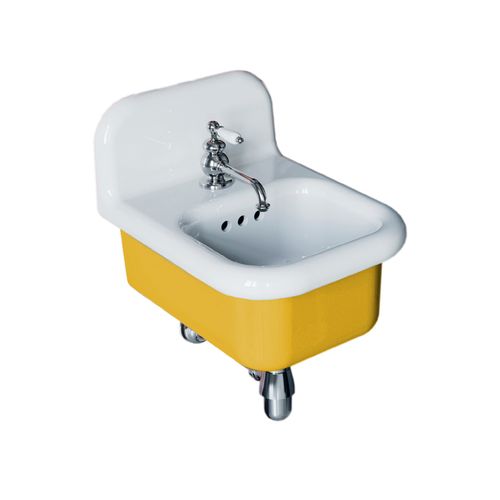 Lavabo Rétro En Céramique 35 Cm - True Colors Lite - Jaune Soleil 