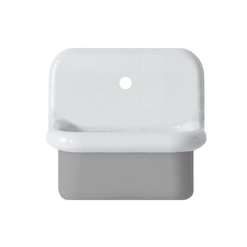 Lavabo Rétro En Céramique 45 Cm - True Colors Lite - Mini Profondeur - Gris Clair