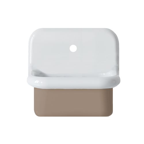 Lavabo Rétro En Céramique 45 Cm - True Colors Lite - Mini Profondeur - Tortora