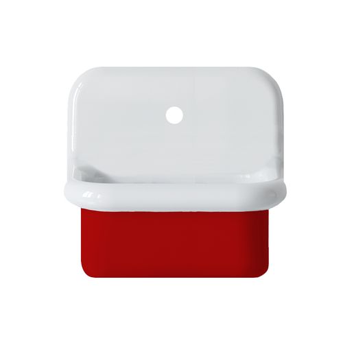 Lavabo Rétro En Céramique 45 Cm - True Colors Lite - Mini Profondeur - Rouge