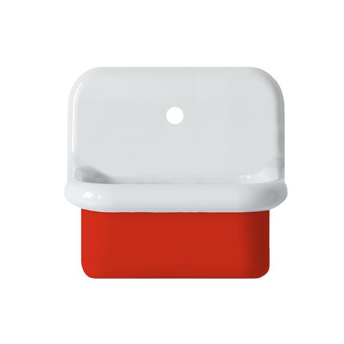 Lavabo Rétro En Céramique 45 Cm - True Colors Lite - Mini Profondeur - Orange