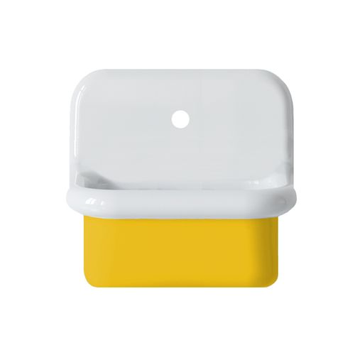 Lavabo Rétro En Céramique 45 Cm - True Colors Lite - Mini Profondeur - Jaune Soleil