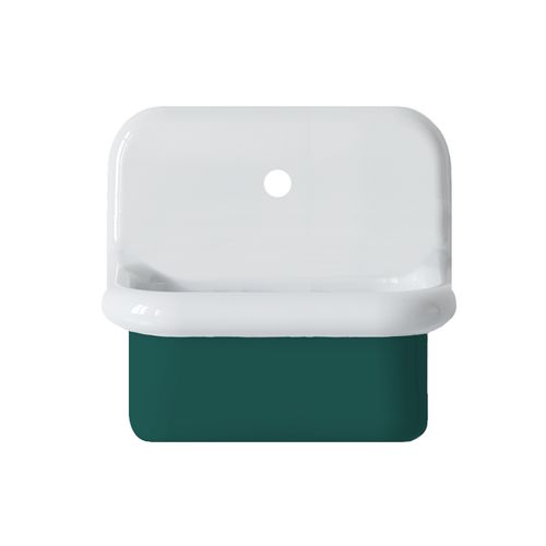 Lavabo Rétro En Céramique 45 Cm - True Colors Lite - Mini Profondeur - Pétrole