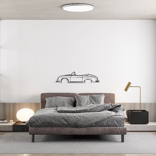 Décoration Murale En Métal - Silhouette De Voiture - 356 Speedster California - 100 Cm - Édition