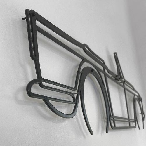 Décoration Murale En Métal - Silhouette De Voiture - 356 Speedster California - 80 Cm - Édition