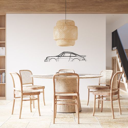 Décoration Murale En Métal - Silhouette De Voiture - 911 Mod 964 C2 - 100 Cm - Édition Limitée
