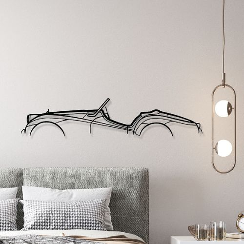 Décoration Murale En Métal - Silhouette De Voiture - Tr3a 1959 - 100 Cm - Édition Limitée