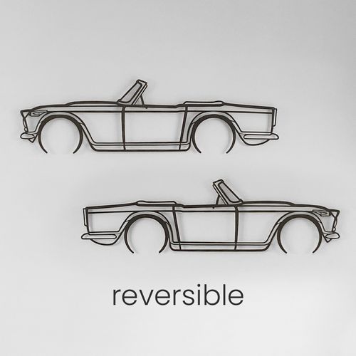 Décoration Murale En Métal - Silhouette De Voiture - Tr6 1971 - 120 Cm - Édition Limitée