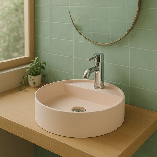 Vasque Semi-encastrée - Beige Rosé - Aurélie