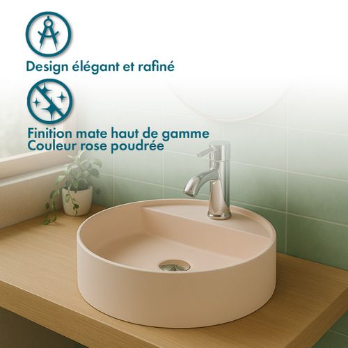Vasque Semi-encastrée - Beige Rosé - Aurélie