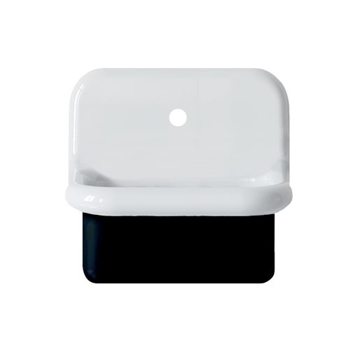 Lavabo Rétro En Céramique 45 Cm - True Colors Lite - Mini Profondeur - Noir Mat