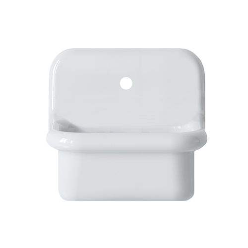 Lavabo Rétro En Céramique 45 Cm - True Colors Lite - Mini Profondeur - Blanc Mat
