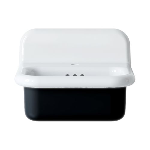 Lavabo Rétro En Céramique 50 Cm - True Colors Lite - Petit Format - Noir Mat