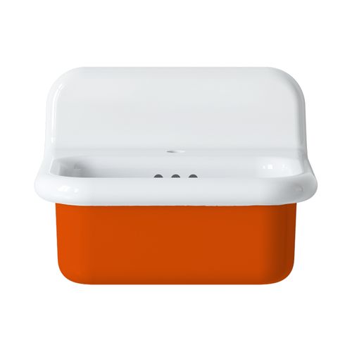 Lavabo Rétro En Céramique 50 Cm - True Colors Lite - Petit Format - Orange