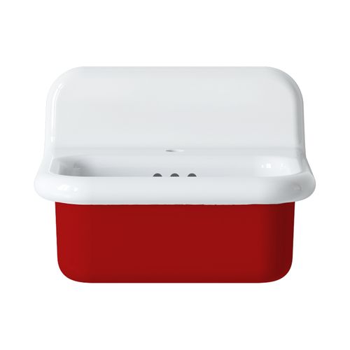 Lavabo Rétro En Céramique 50 Cm - True Colors Lite - Petit Format - Rouge
