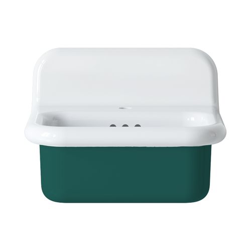 Lavabo Rétro En Céramique 50 Cm - True Colors Lite - Petit Format - Pétrole