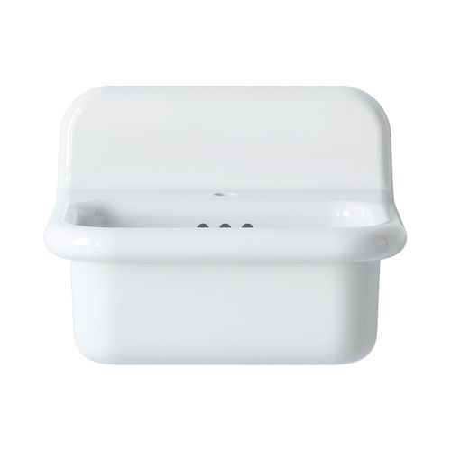 Lavabo Rétro En Céramique 50 Cm - True Colors Lite - Petit Format - Blanc Mat