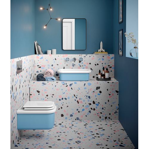 Lavabo Rétro à Poser En Céramique 60 Cm - True Colors Lite - Vert Eau