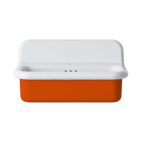 Lavabo Rétro En Céramique 70 Cm - True Colors Lite - Moyen Format - Orange
