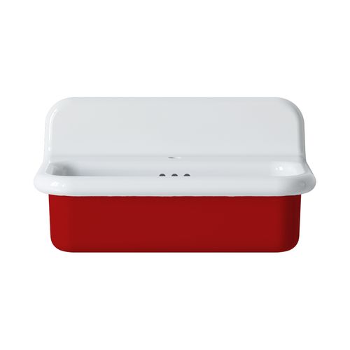 Lavabo Rétro En Céramique 70 Cm - True Colors Lite - Moyen Format - Rouge