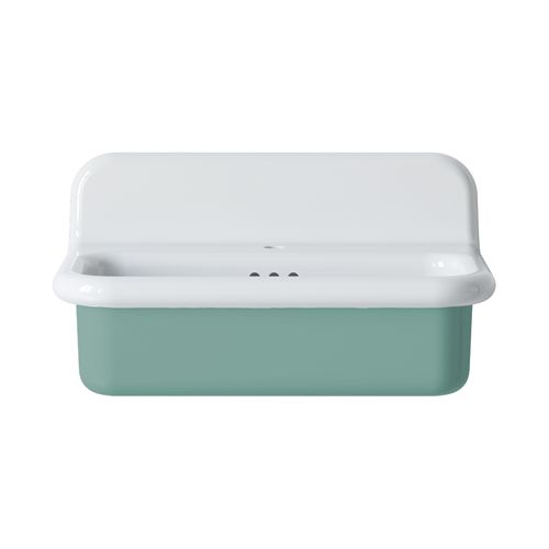 Lavabo Rétro En Céramique 70 Cm - True Colors Lite - Moyen Format - Vert Eau