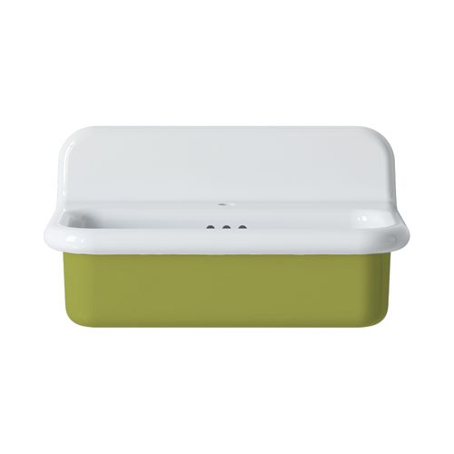 Lavabo Rétro En Céramique 70 Cm - True Colors Lite - Moyen Format - Vert Acide