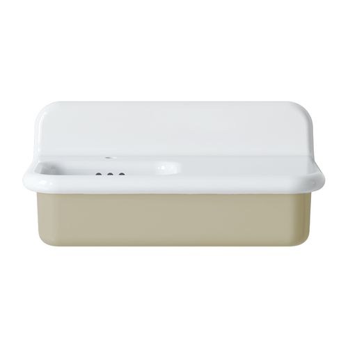 Lavabo Rétro Asymétrique En Céramique 80 Cm - True Colors Lite - Yuta