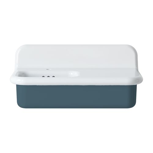 Lavabo Rétro Asymétrique En Céramique 80 Cm - True Colors Lite - Gris
