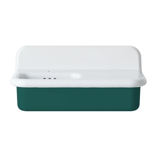 Lavabo Rétro Asymétrique En Céramique 80 Cm - True Colors Lite - Pétrole