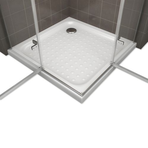 Cabine De Douche Maya H180 90x75cm Verre Semi-opaque 2 Portes Battantes (sans Receveur)