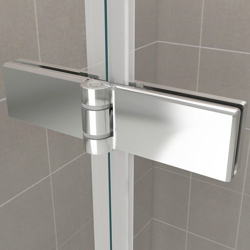 Cabine De Douche Maya H190 75x120cm Verre Transparent 2 Portes Battantes (sans Receveur)