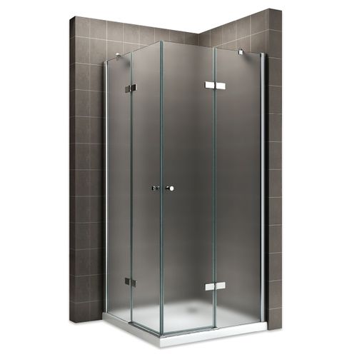 Cabine De Douche Maya H190 100x105cm Verre Opaque 2 Portes Battantes (sans Receveur)
