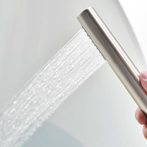 Robinet Sur Pied Baignoire Îlot Chrome Brossé - Maty