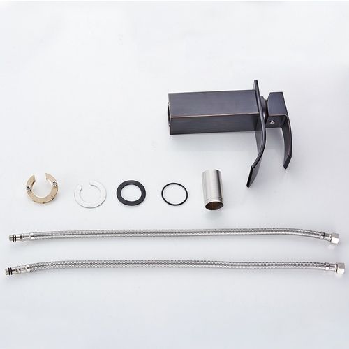 Robinet Mitigeur Bec Cascade Tibre Noir Brossé