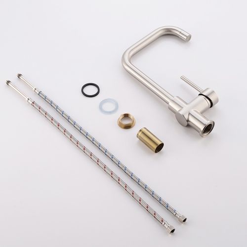 Robinet Mitigeur Cuisine Avec 2 Jets Neva Chrome Brossé