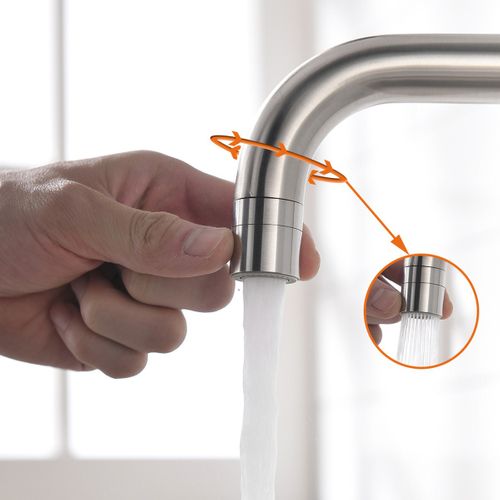 Robinet Mitigeur Cuisine Avec 2 Jets Neva Chrome Brossé