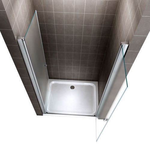 Porte De Douche H185 X L.132 à 136 Cm Verre Opaque - Gina