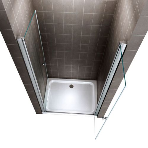 Porte De Douche H195 X L.116 à 120 Cm Verre Transparent - Gina