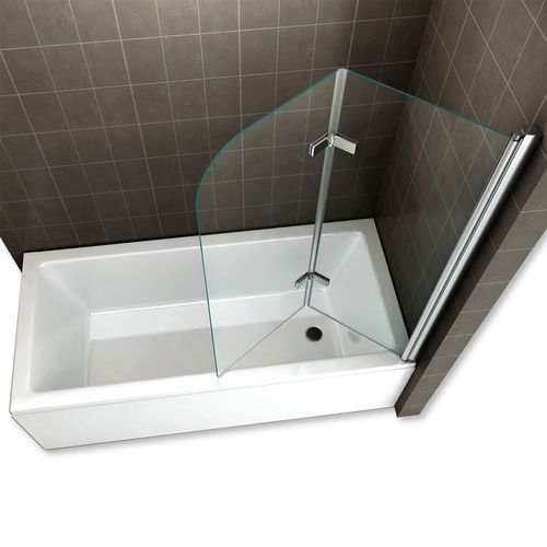 Pare-baignoire 110 X H.140cm Pliant Et Pivotant Verre Transparent Anticalcaire - Baly