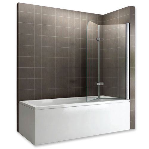 Pare-baignoire 110 X H.140cm Pliant Et Pivotant Verre Transparent Anticalcaire - Baly