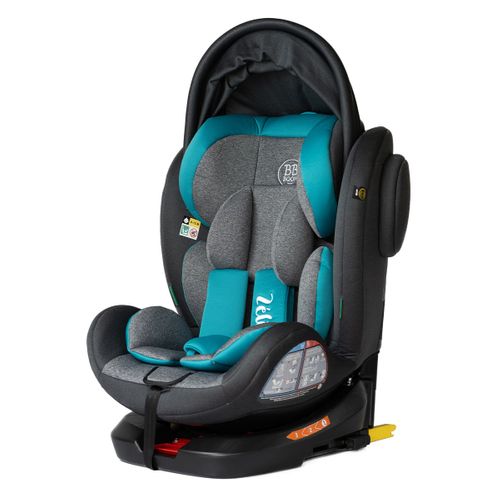 Zeli Siège-auto Évolutif I-size 360° Enfants De 40 à 150 Cm 0-36 Kg Isofix Top Tether Vert + Canopy